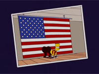Барт-портящий флаг :: Bart-Mangled Banner